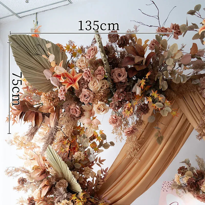 Fleur Arche Mariage à Feuilles d’Eventail Chaleureux