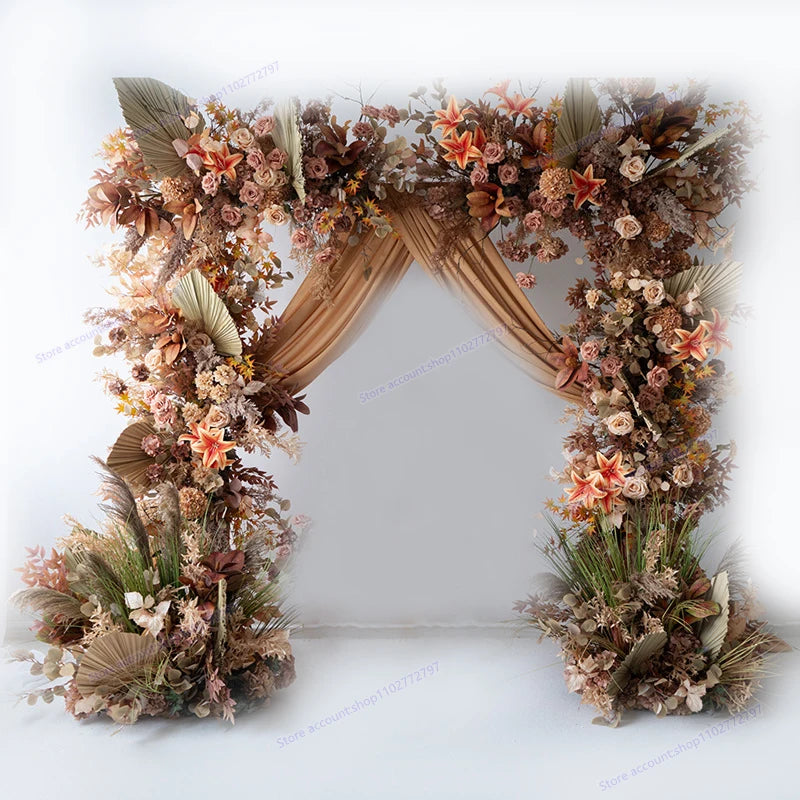 Fleur Arche Mariage à Feuilles d’Eventail Unique