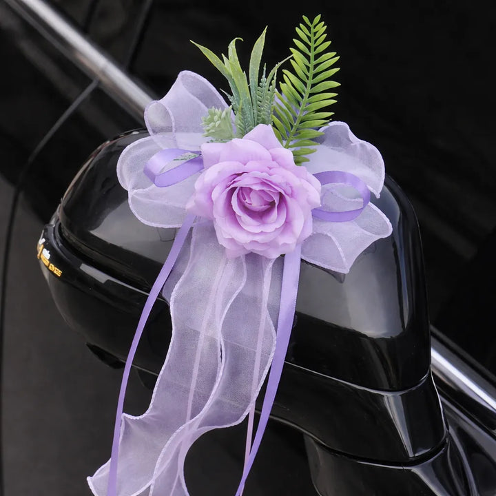 Fleur Artificielle à Ruban Véhicule Mariage