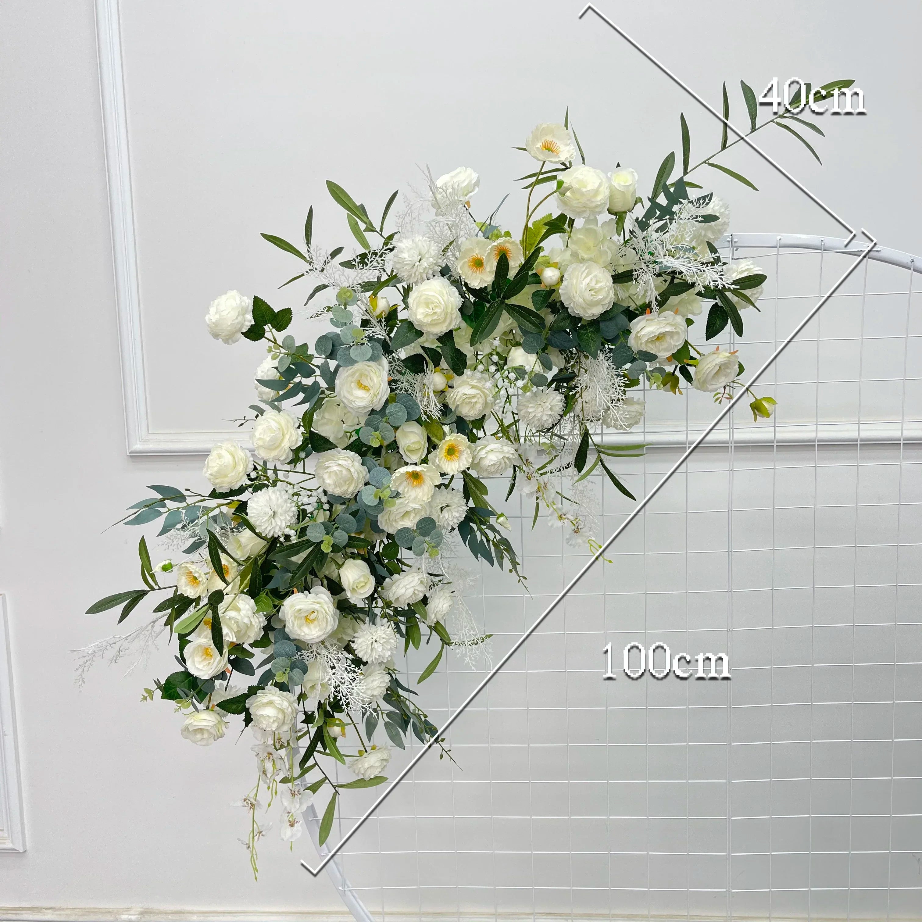 Fleurs Blanches à Feuillage Arche Mariage Grand