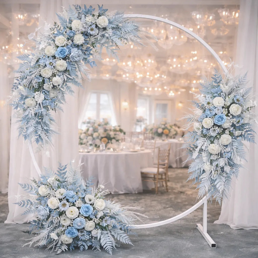 Fleurs Bleus Artificielles Arche Mariage
