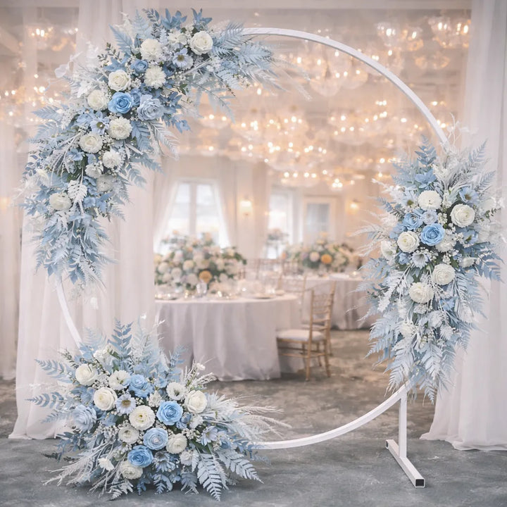 Fleurs Bleus Artificielles Arche Mariage