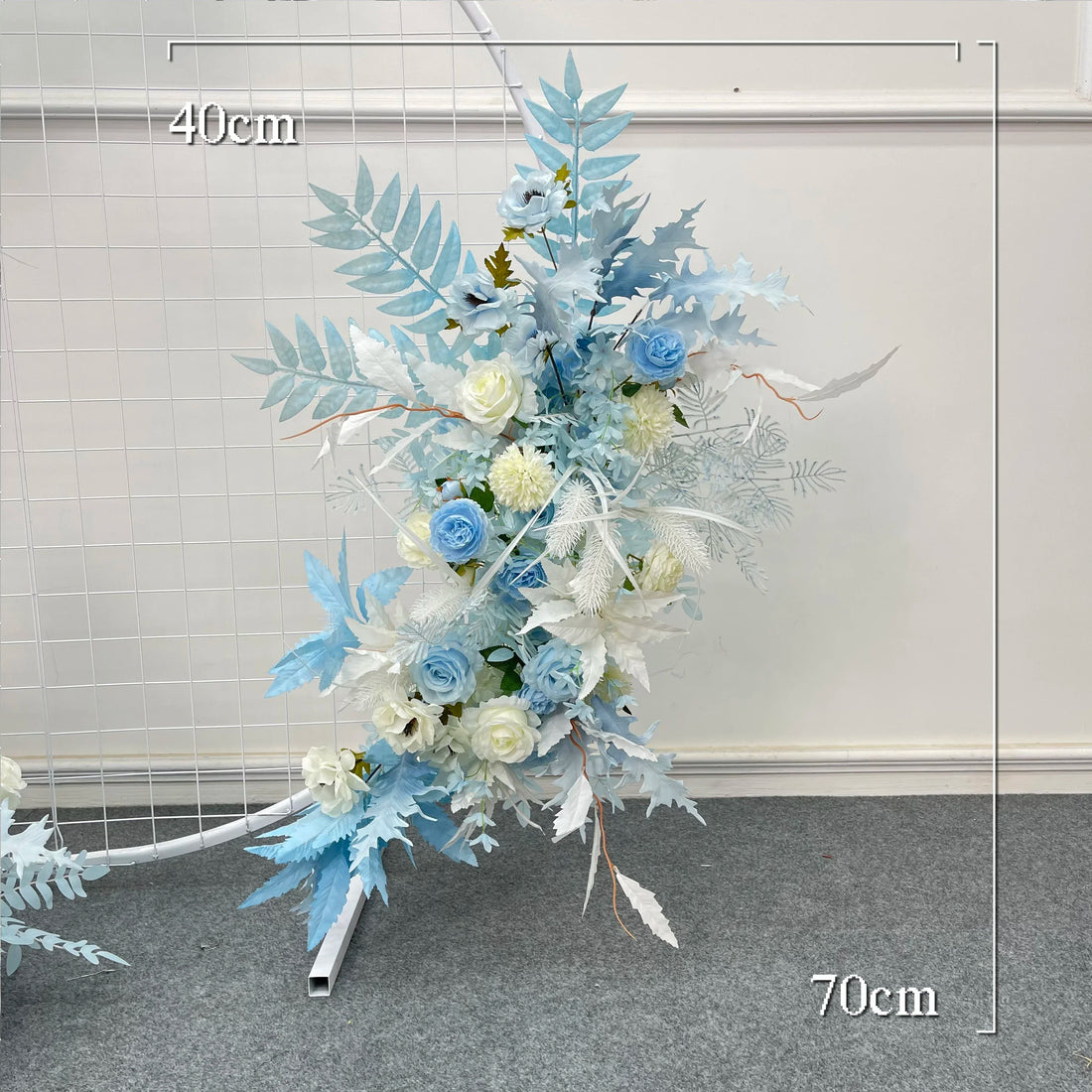 Fleurs Bleus Artificielles Arche Mariage vibrant