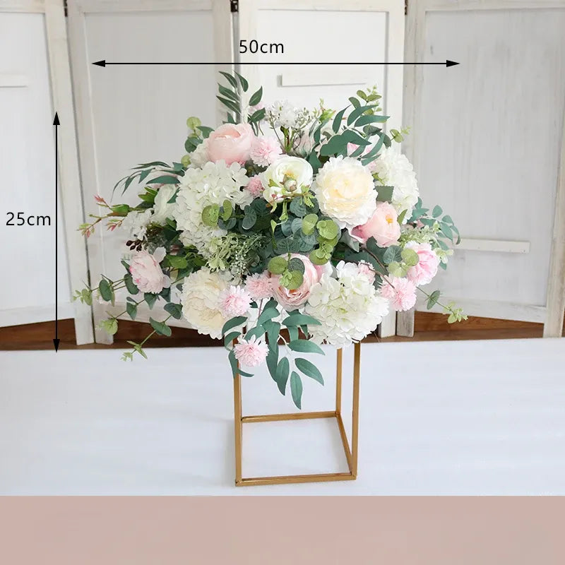 Fleurs Centre de Table Roses et Blanches Elégant