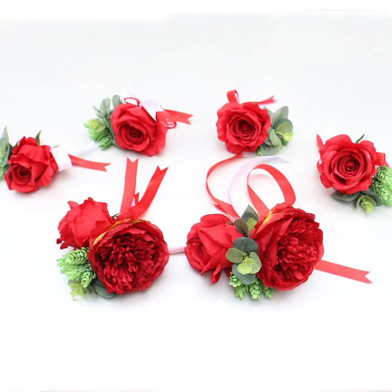 Fleurs Décoratives Rouges Voitures Chic