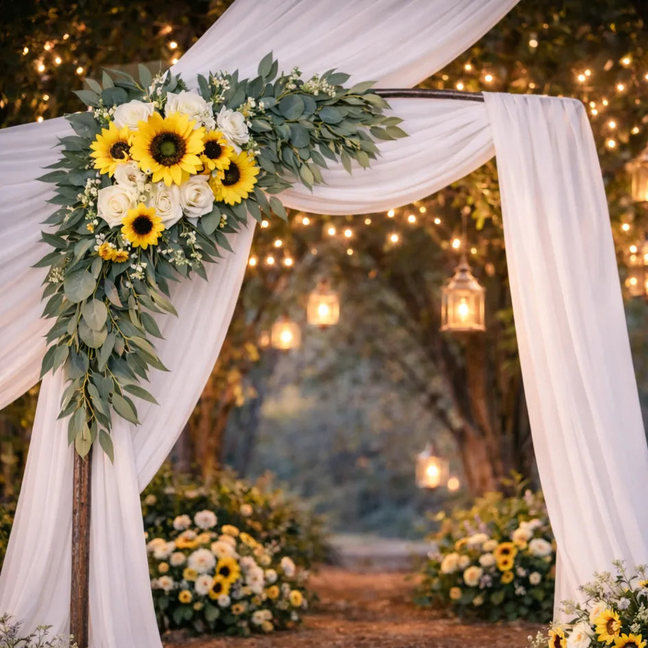 Fleurs Jaune Pour Arche Mariage glamour