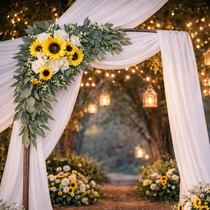 Fleurs Jaune Pour Arche Mariage glamour