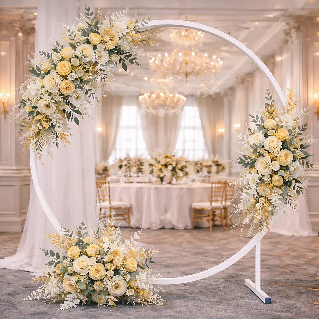 Fleurs Jaunes Artificielles Arche Mariage