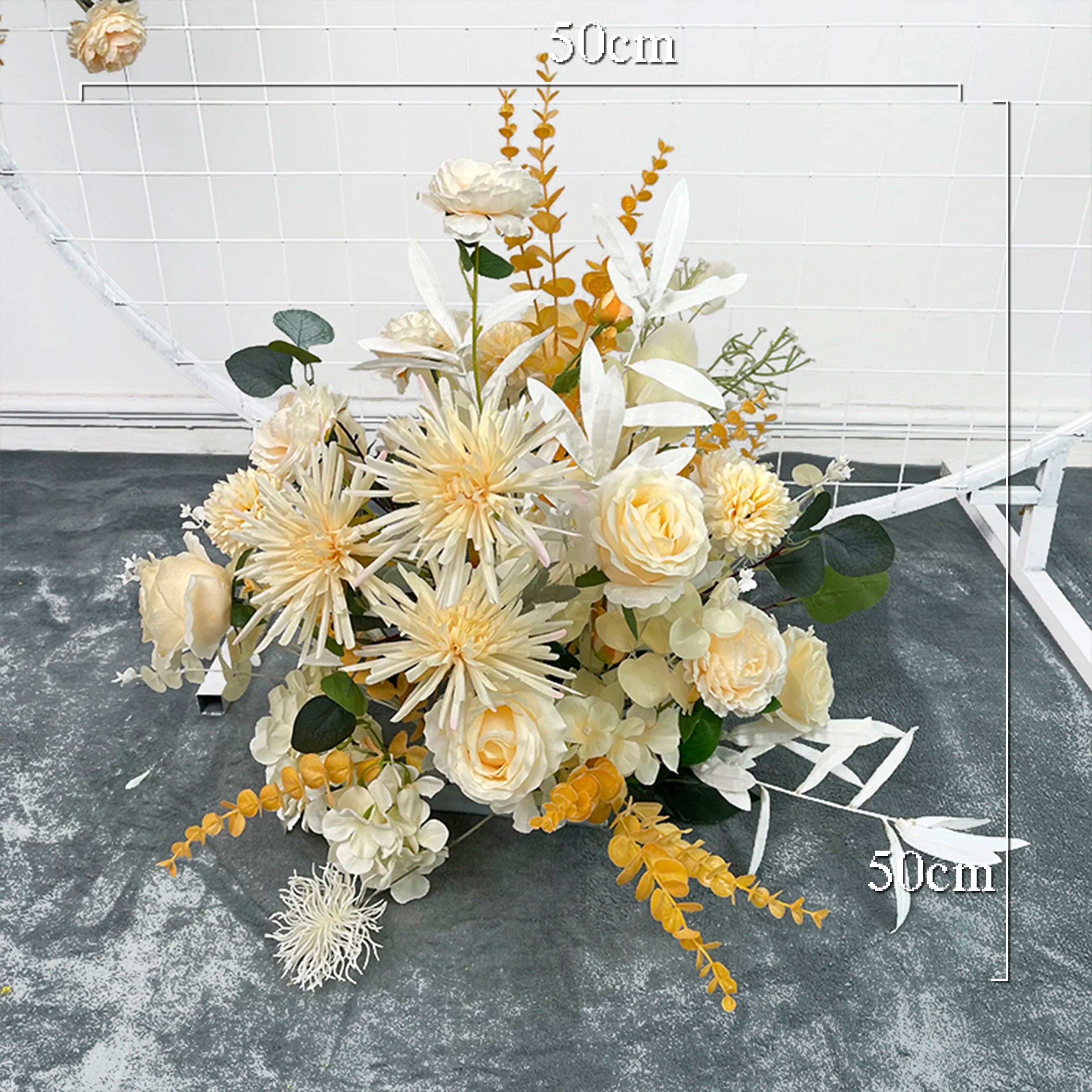 Fleurs Jaunes Artificielles Arche Mariage Grand