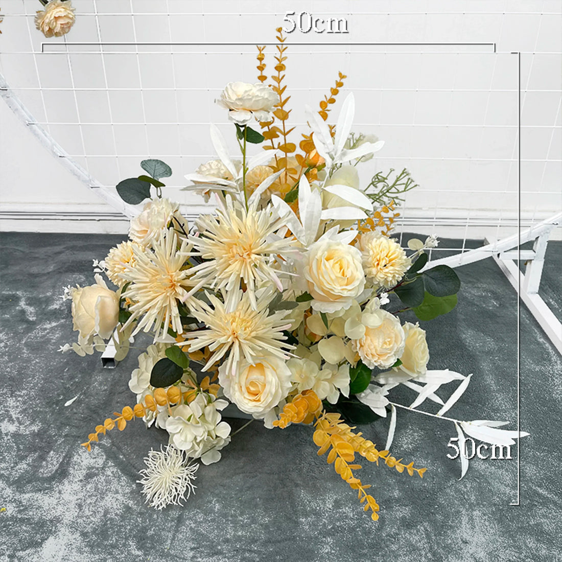 Fleurs Jaunes Artificielles Arche Mariage Grand