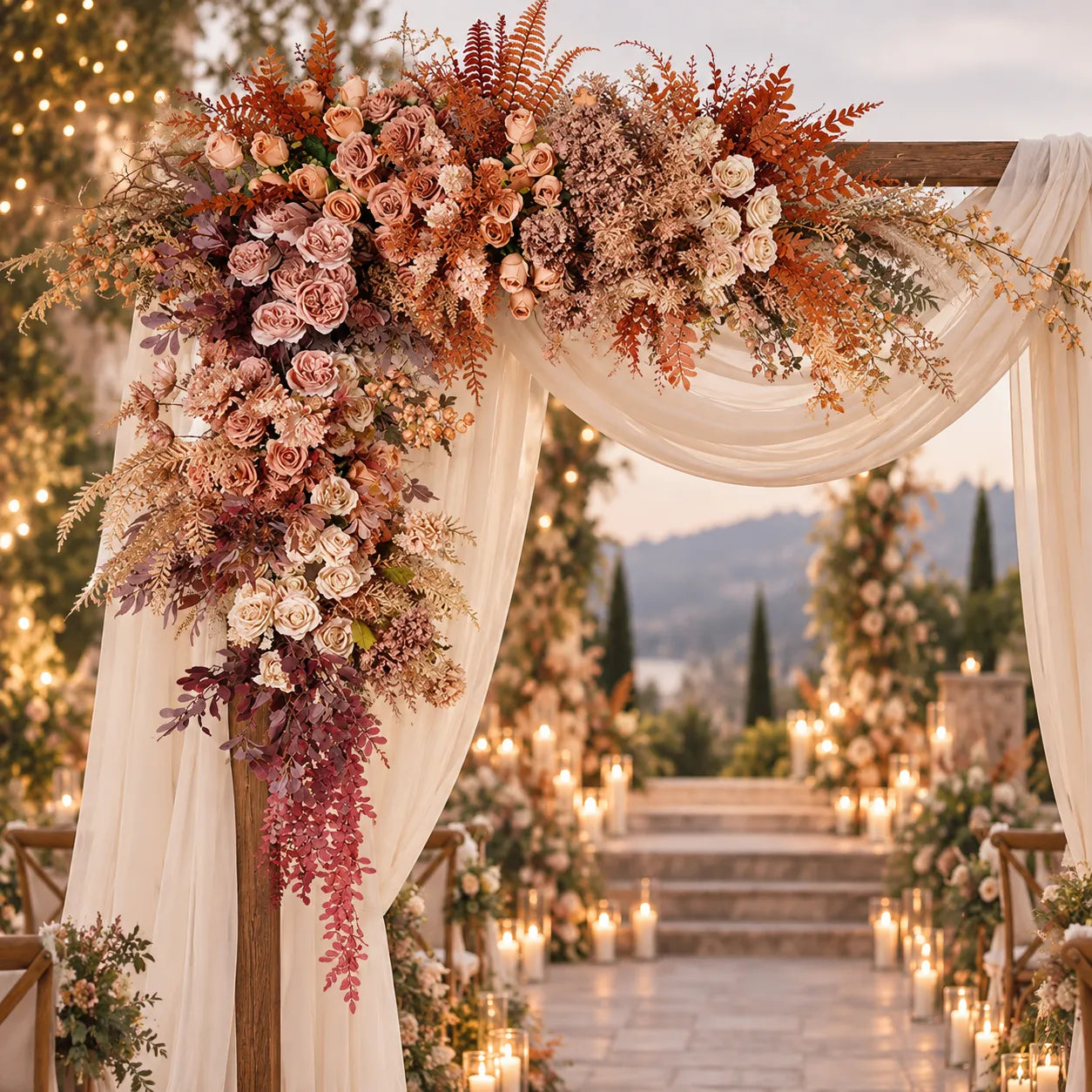 Fleurs Pour Angle d’Arche Mariage unique