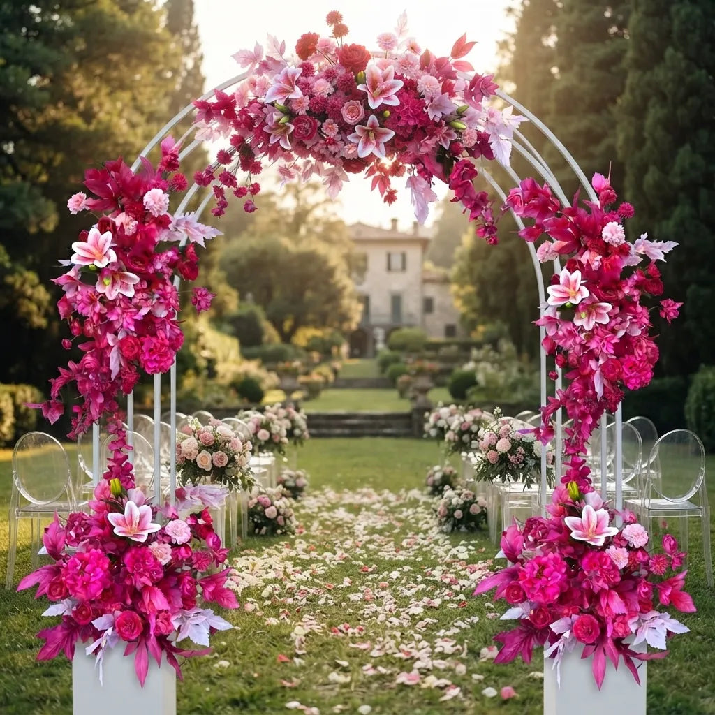 Fleurs Vives Artificielles pour Arche Mariage Minimaliste