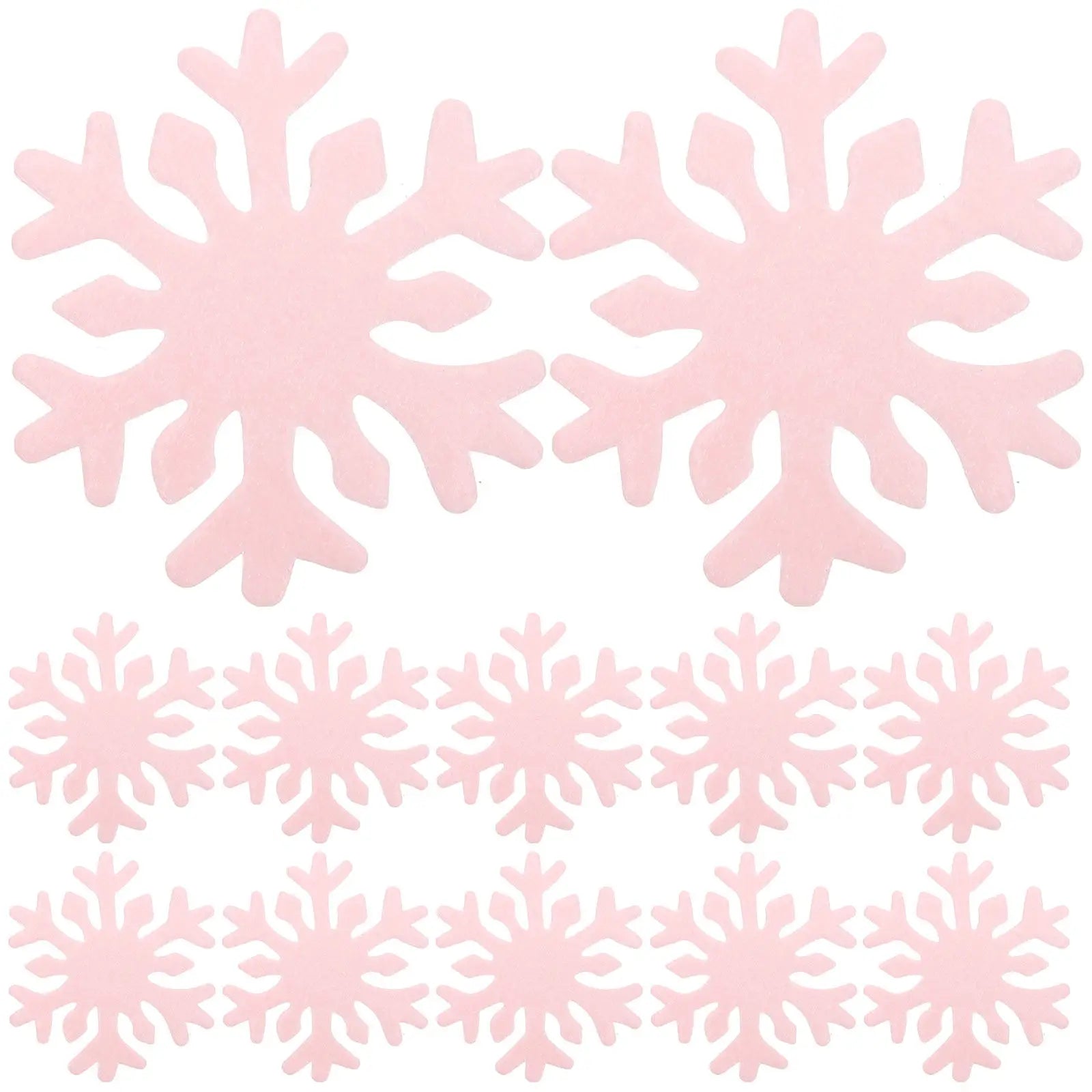 Flocon de Neige Déco en Papier de Riz Rose