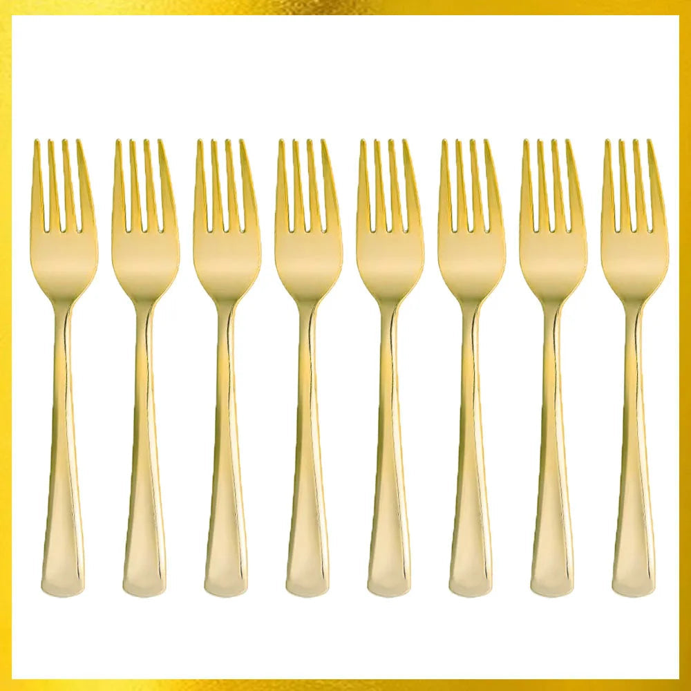 Fourchette Jetable Dorée