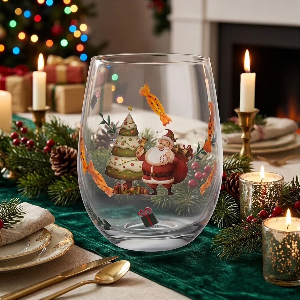 Verre Noël Elégant