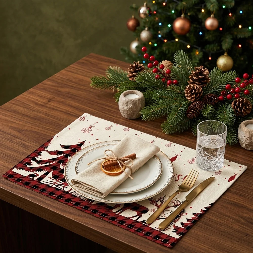 Set de Table Merry Christmas Moderne