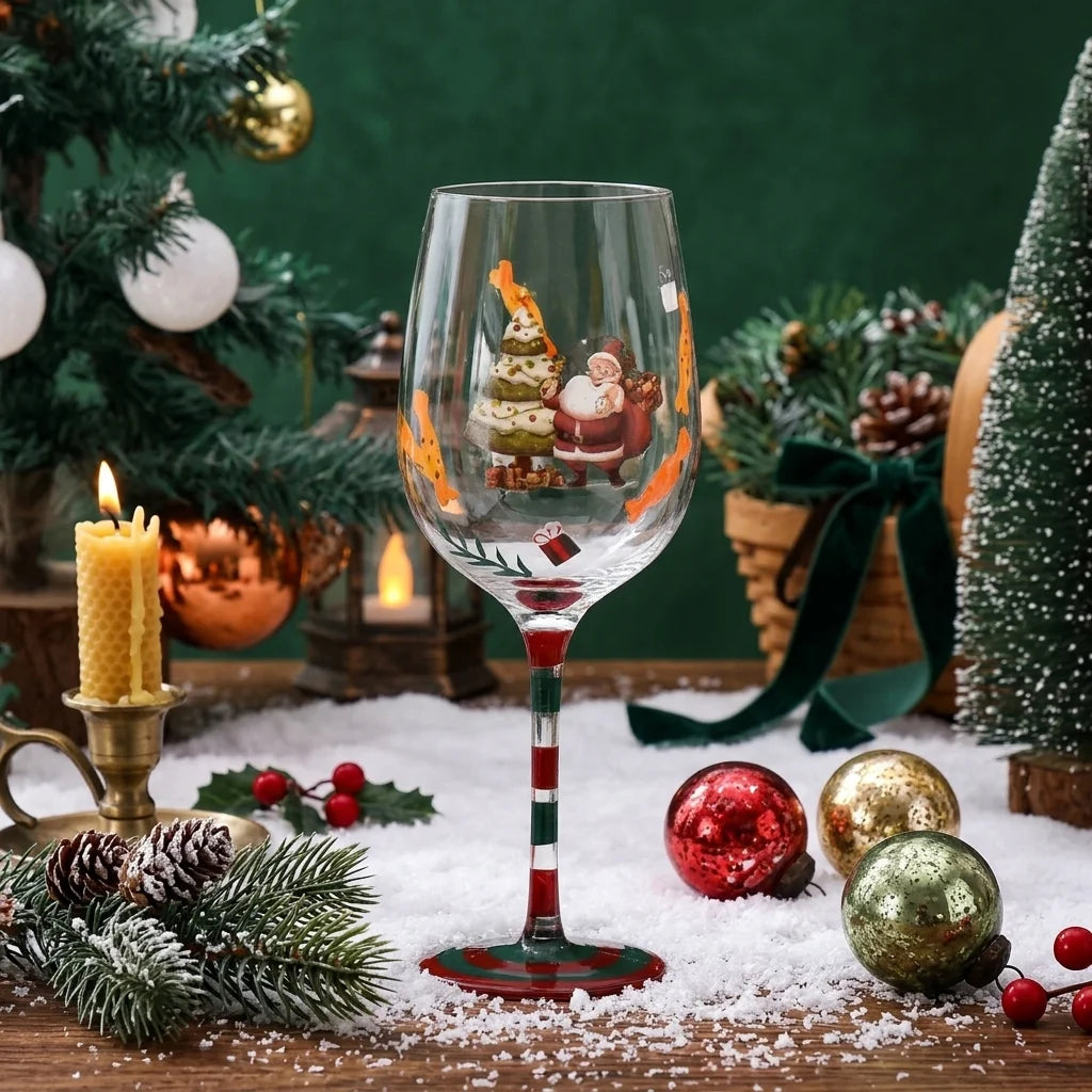 Verre à Pied Noël Traditionnel