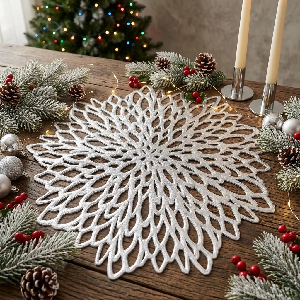 Set De Table Noël Argenté