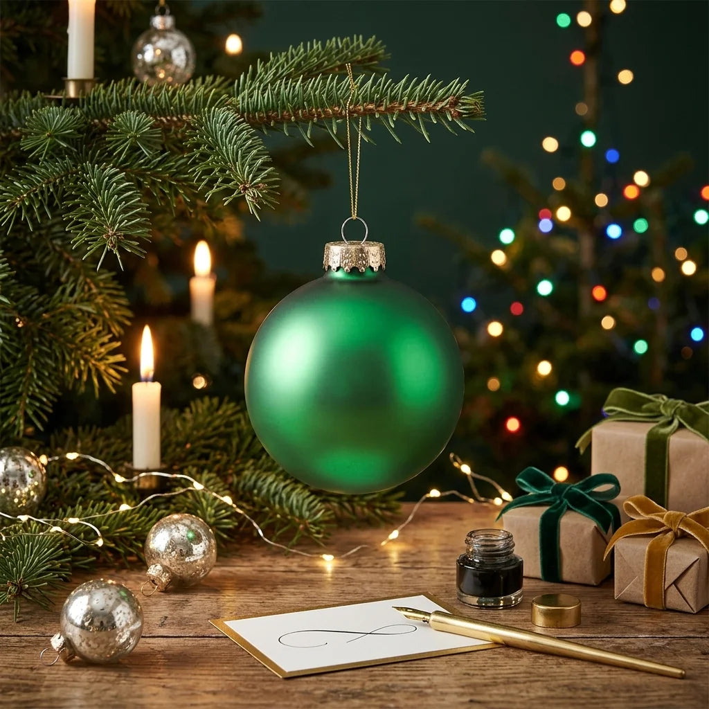 Boule de Sapin Vert Personnalisée