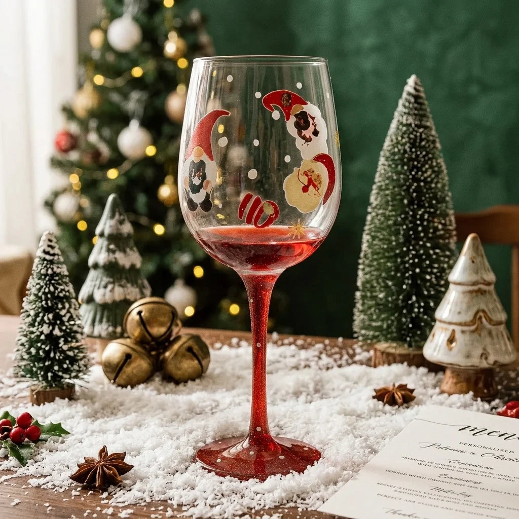 Verre à Pied Noël Festif