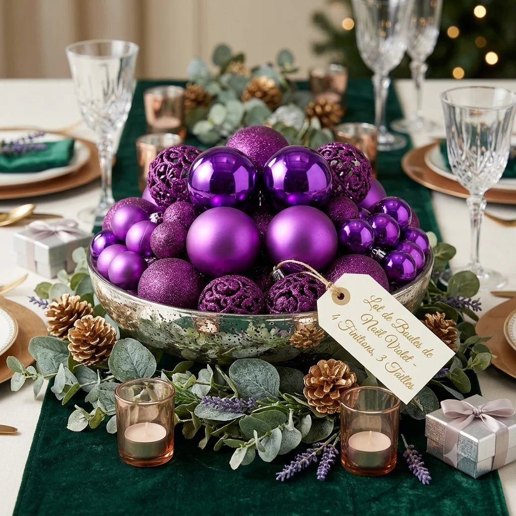 Boule de Noël Violet