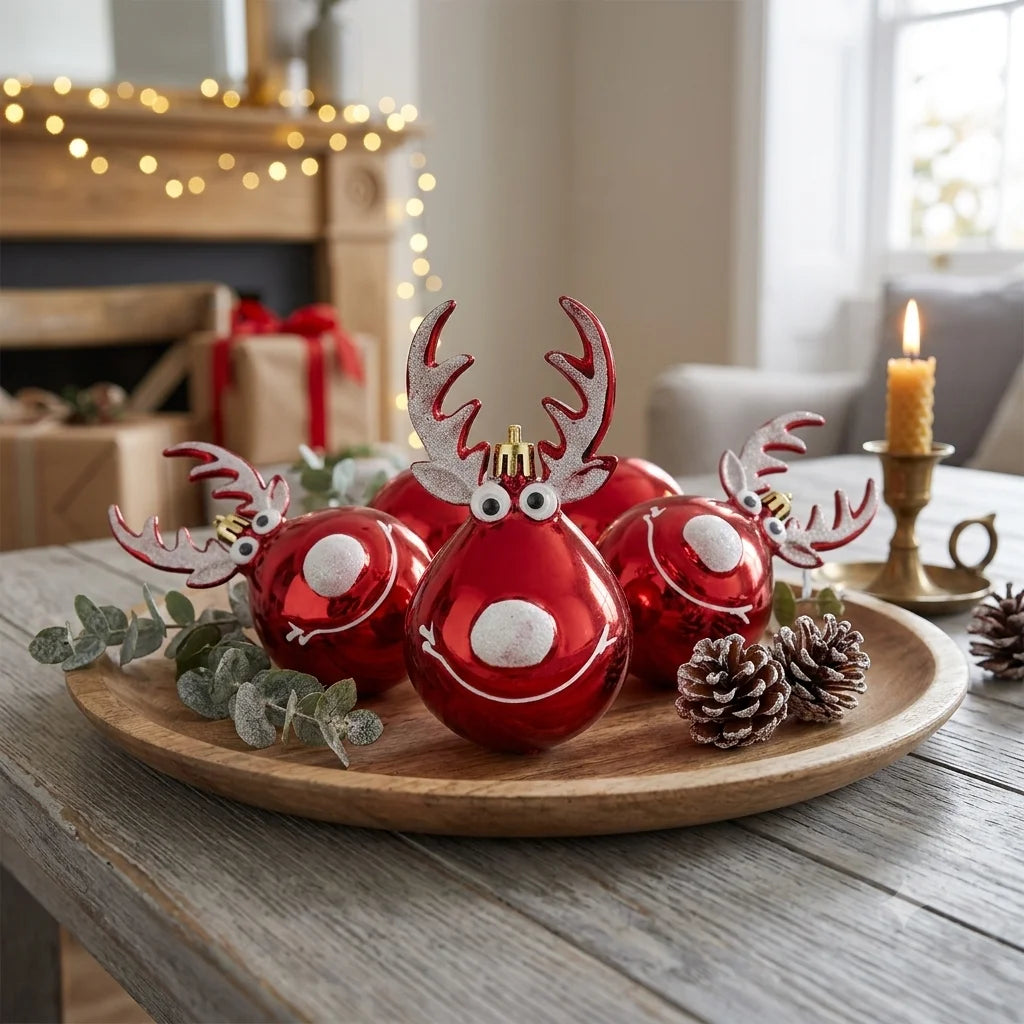 Boule de Noël Renne Rouge