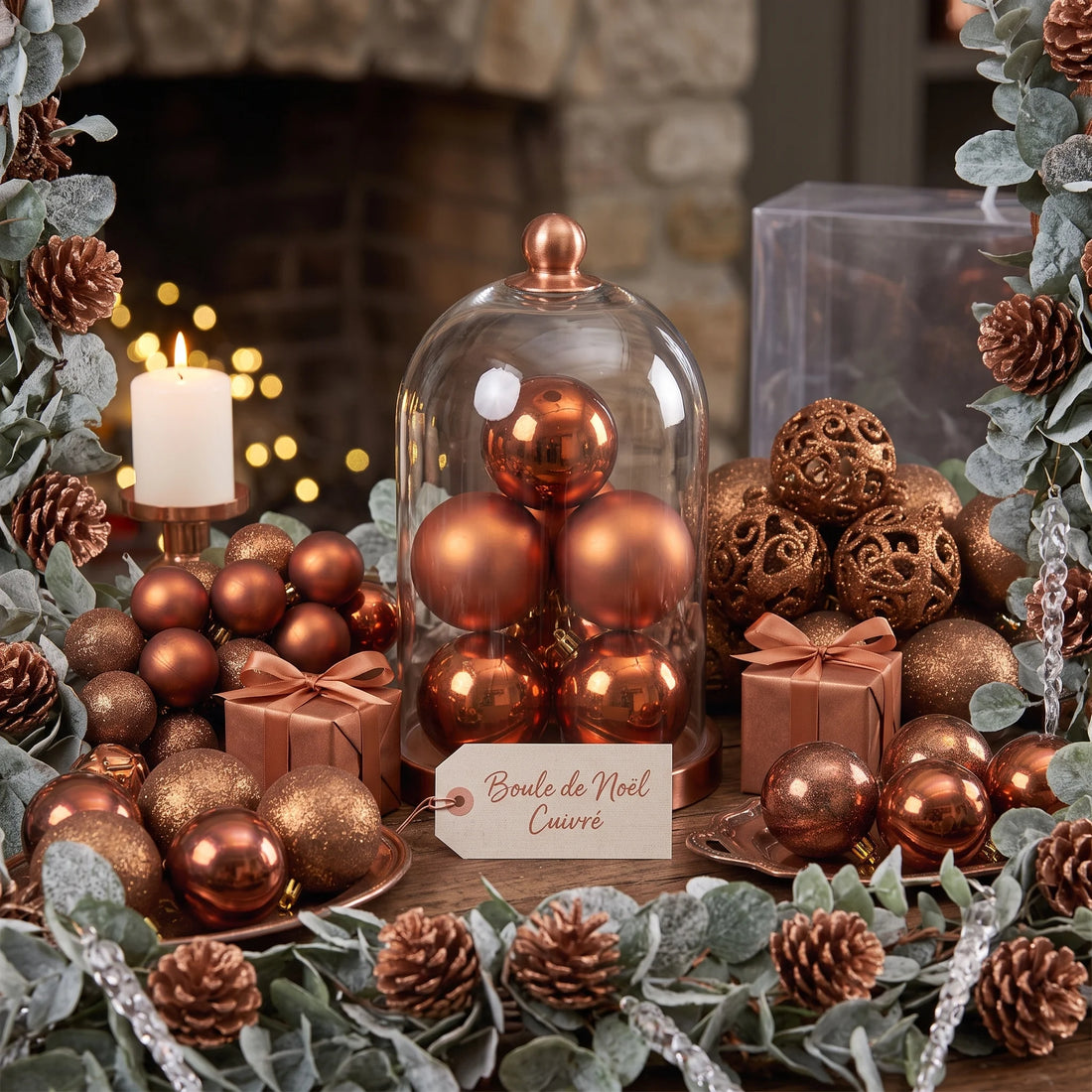 Boule de Noël Cuivré