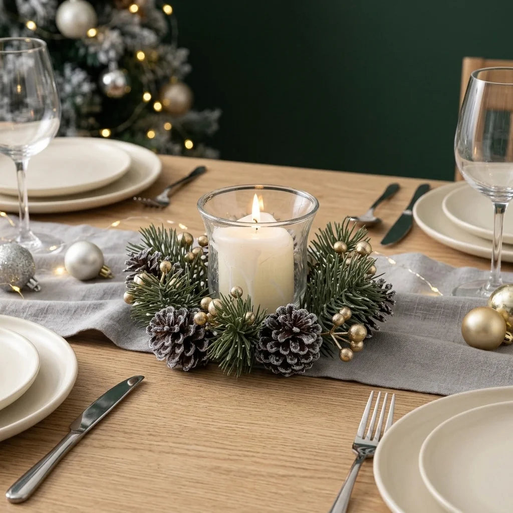 Couronne de Table Bougeoir Noël