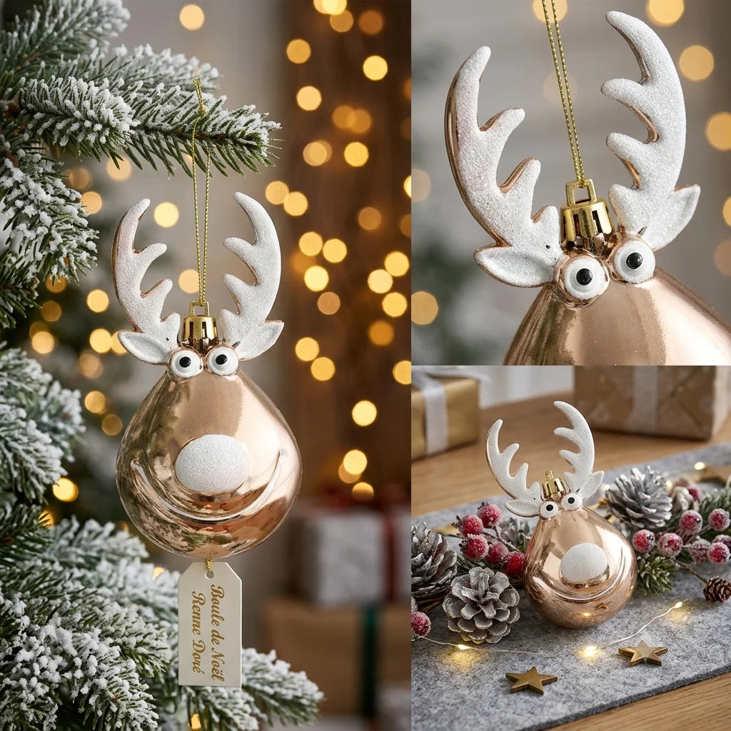 Boule de Noël Renne Doré