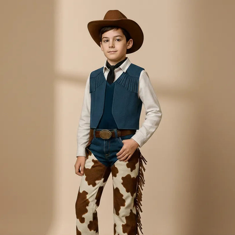 Gilet Cowboy Enfant Bleu