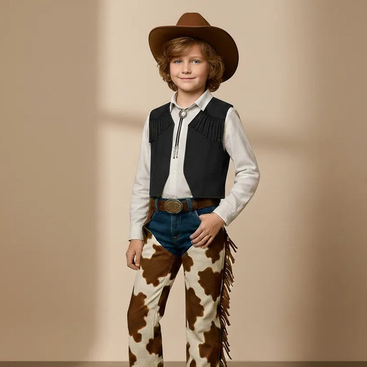 Gilet Cowboy Enfant Noir