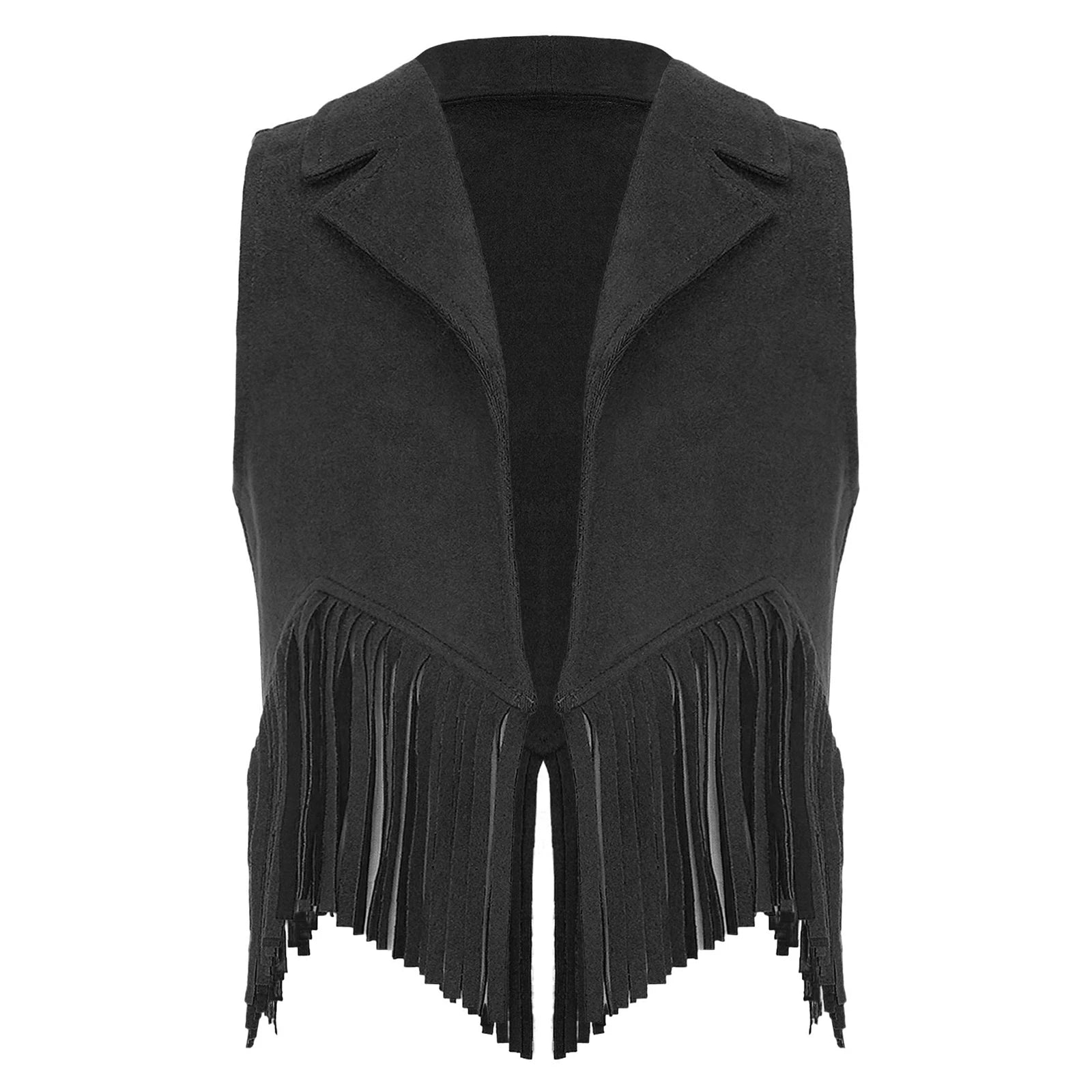 Gilet Cowboy en Daim Noir Enfant Design