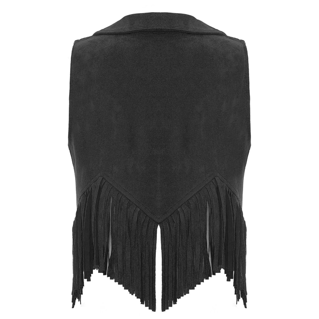 Gilet Cowboy en Daim Noir Enfant Dos