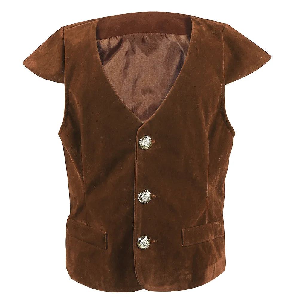 Gilet Pirate Marron en Polyester 