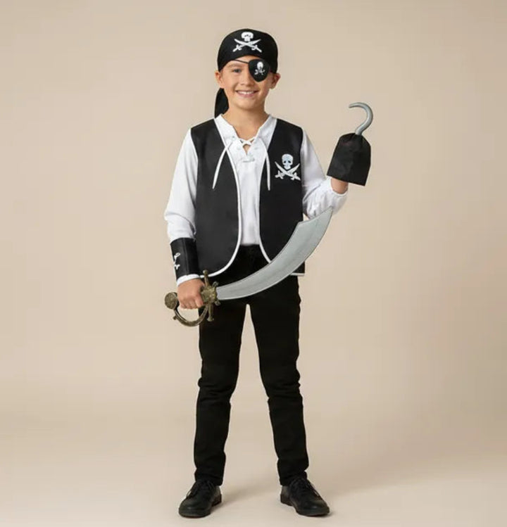 Gilet Pirate Noir Accessoirisé