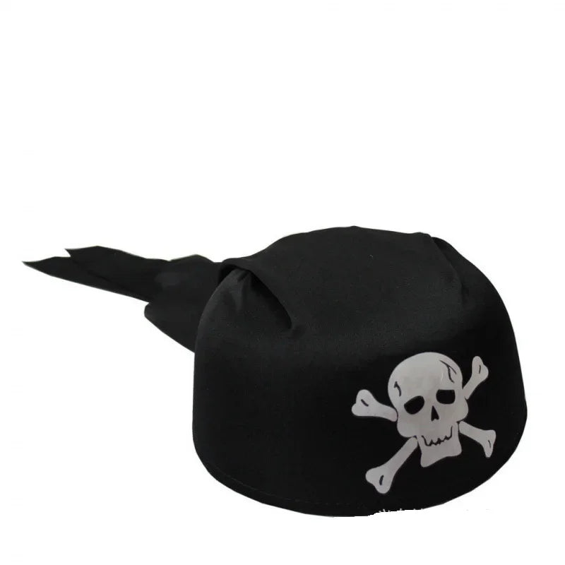Gilet Pirate Noir Accessoirisé Bandeau