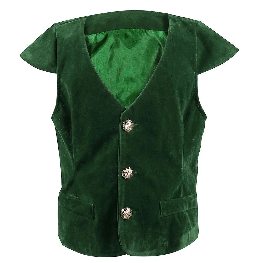 Gilet Pirate Vert Enfant en Polyester