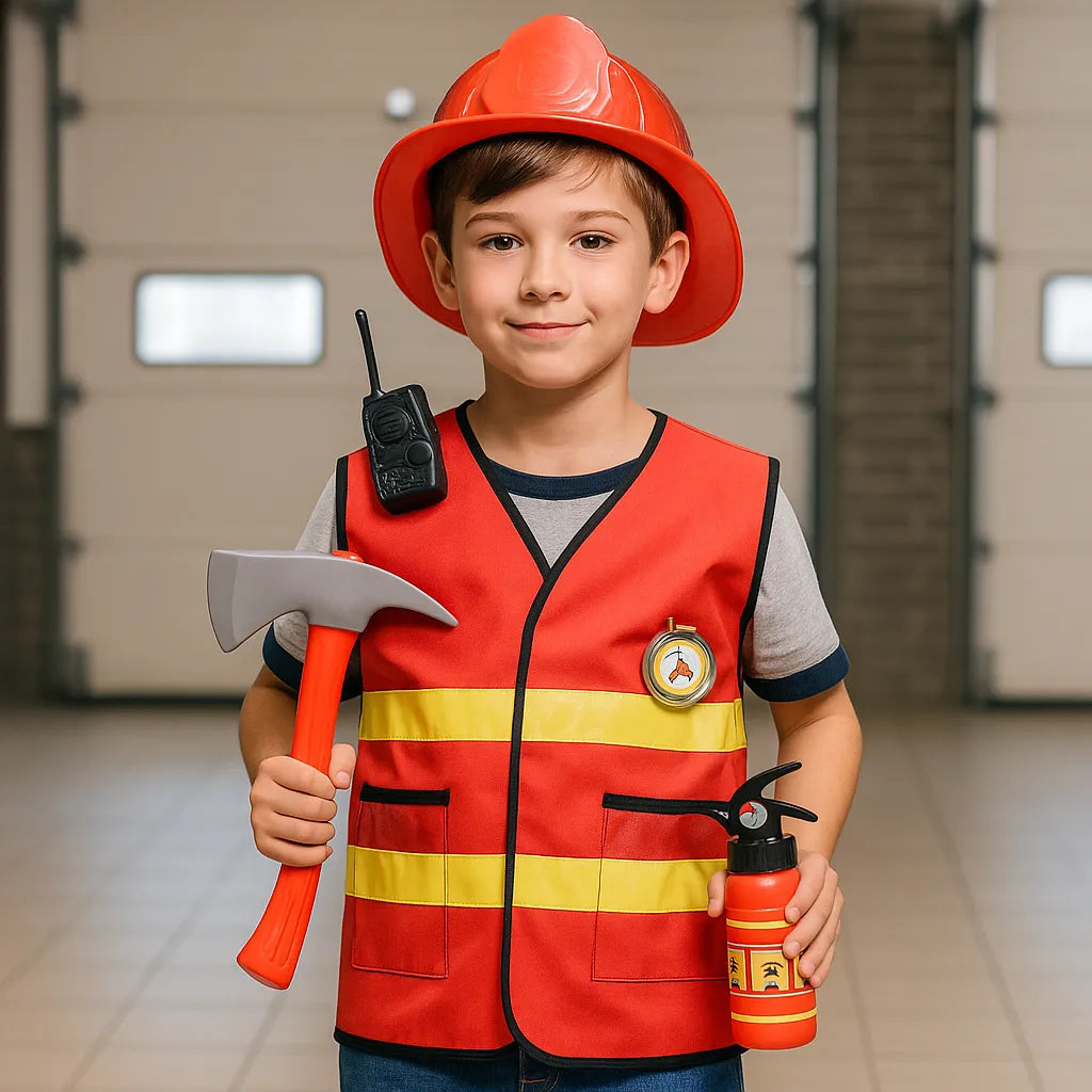 Gilet Pompier Rouge Enfant