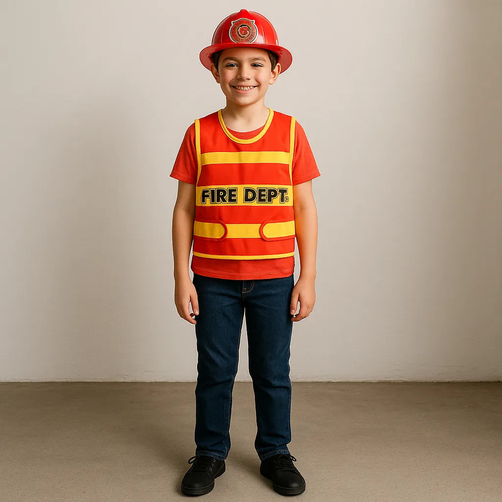 Gilet Pompier Rouge et Jaune