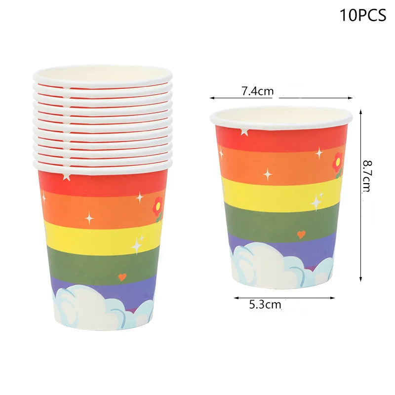 Gobelet Anniversaire Arc-en-ciel Pratique