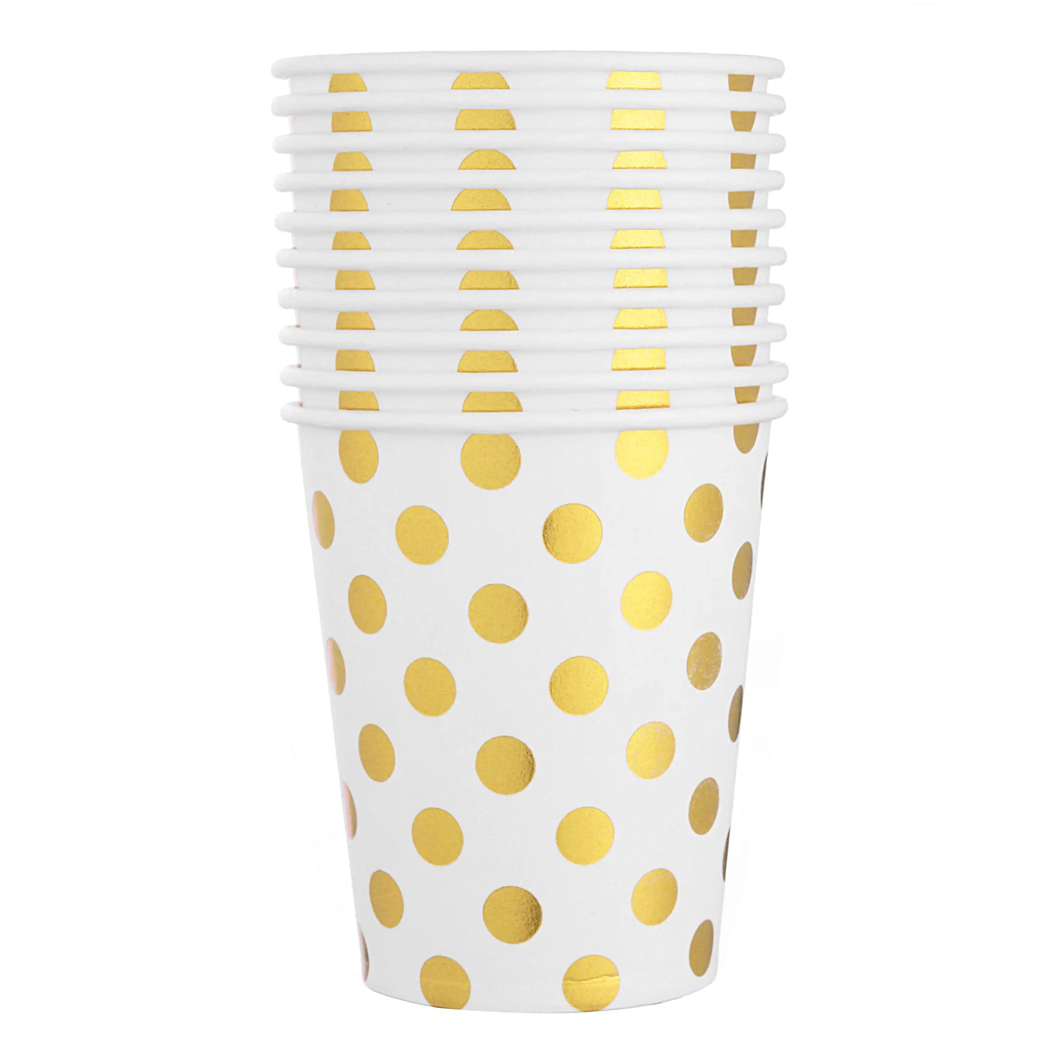 Gobelet Blanc à Poids Dorés