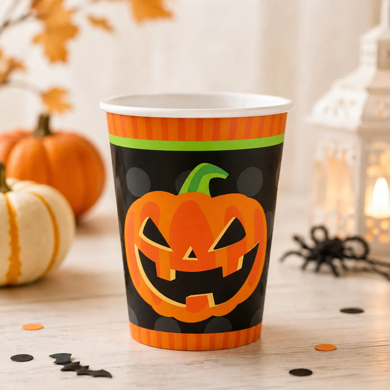 Gobelet Citrouille Halloween Terrifiante Pratique