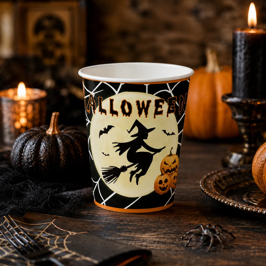 Gobelet  Halloween Noir Sorcière Unique