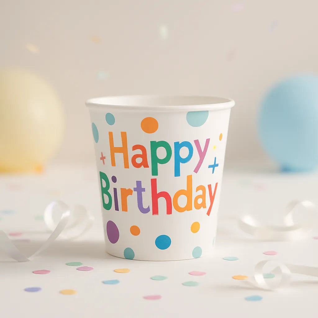 Gobelet Happy Birthday Coloré Coloré