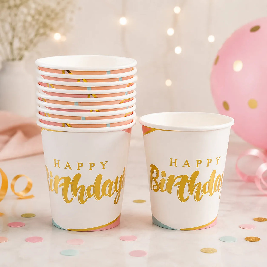 Gobelet Happy Birthday Minimaliste Pratique