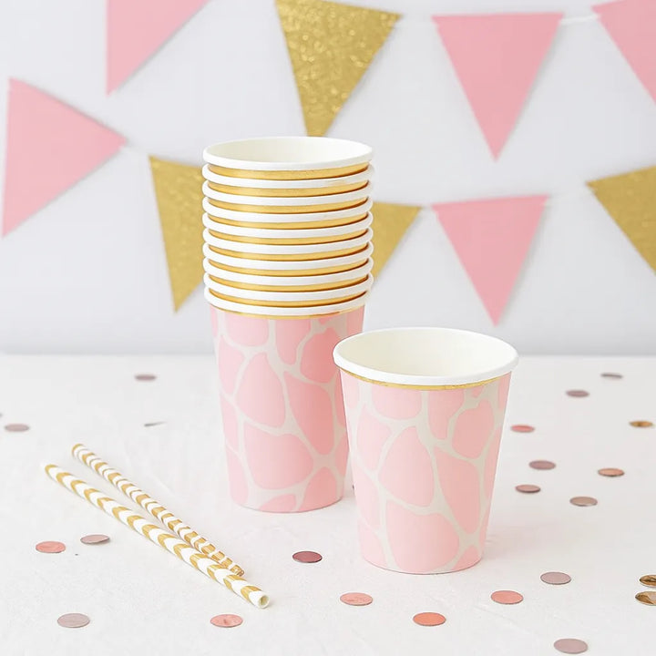 Gobelet Imprimé Girafe Rose 1