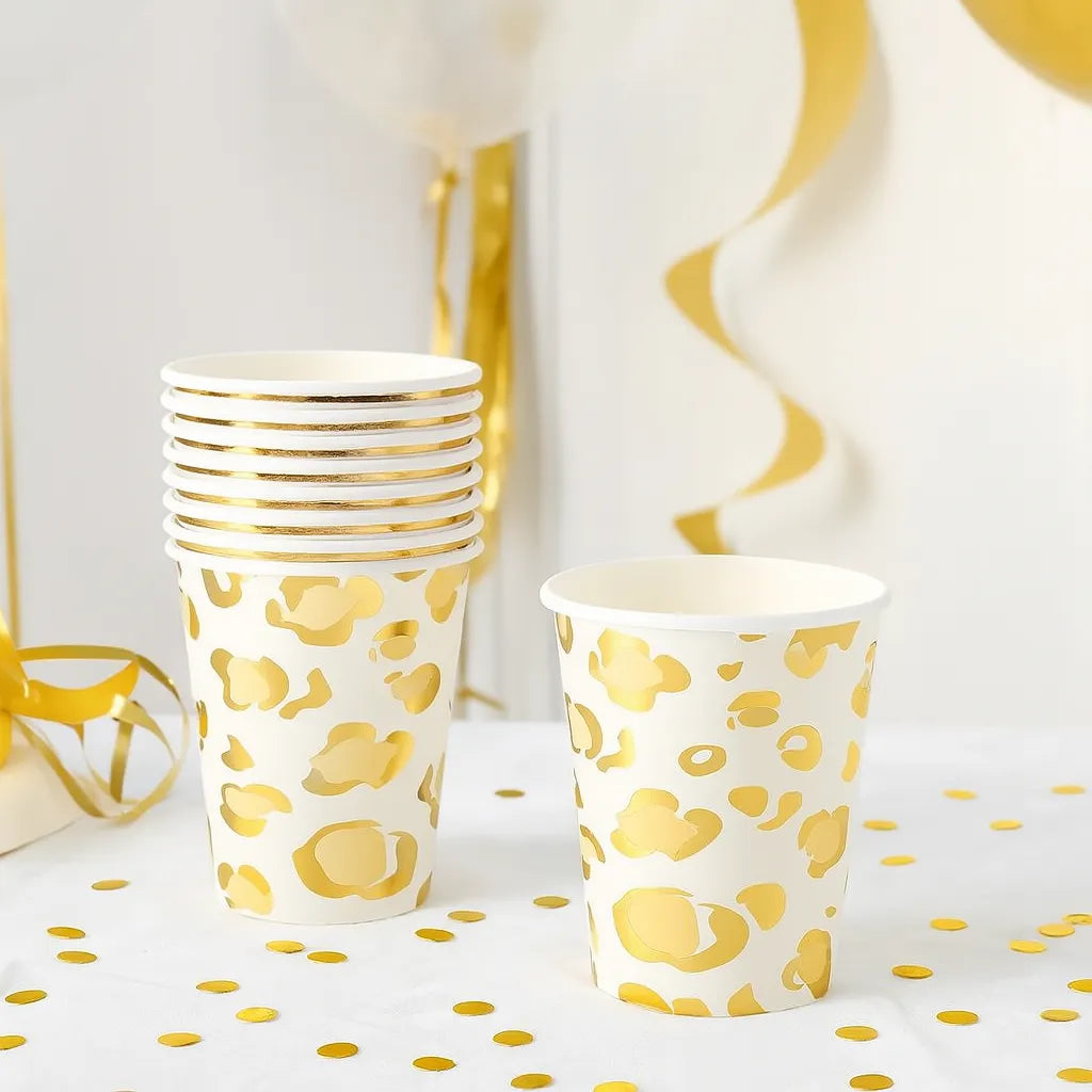 Gobelet Imprimé Léopard Doré 1