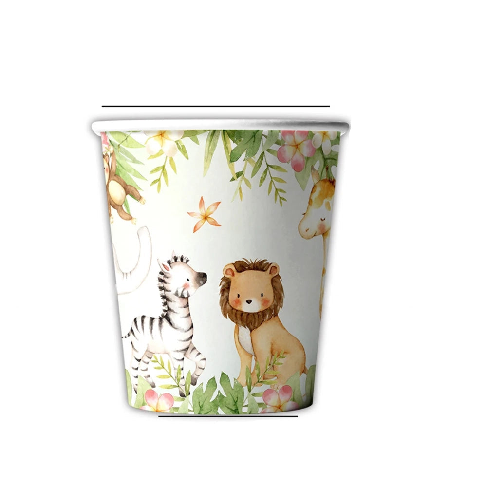 Gobelet Jetable Animaux de la Jungle