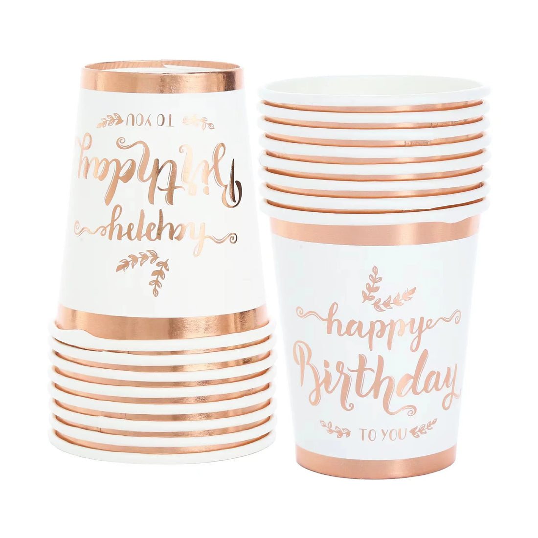 Gobelet Jetable Anniversaire Rose Gold