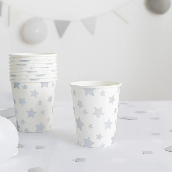 Gobelet Jetable Étoilé Argenté